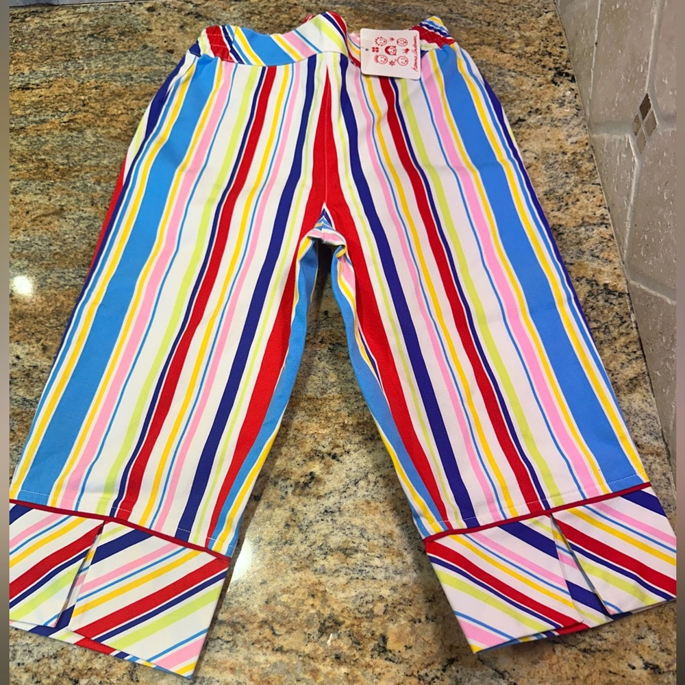 Hanna Anderson rainbow striped cotton pants